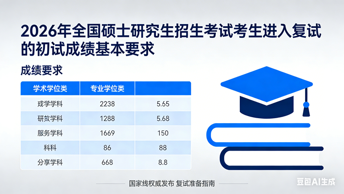 2026年全国硕士研究生招生考试考生进入复试的初试成绩基本要