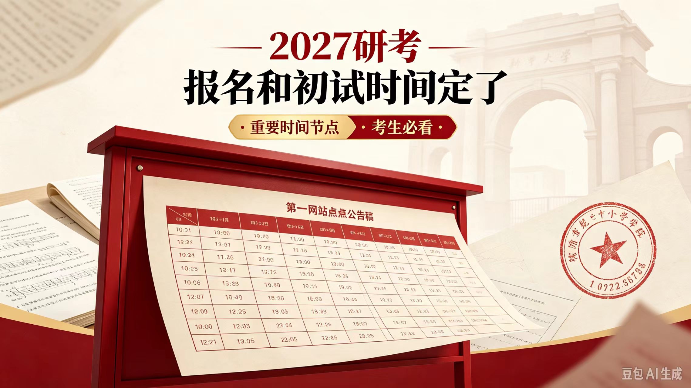 2027研考，报名和初试时间定了